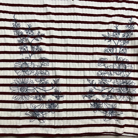 Desigual Women’s Floral Lace Striped Fine Knit Sweater -Made in Portugal- XL - Picture 6 of 13